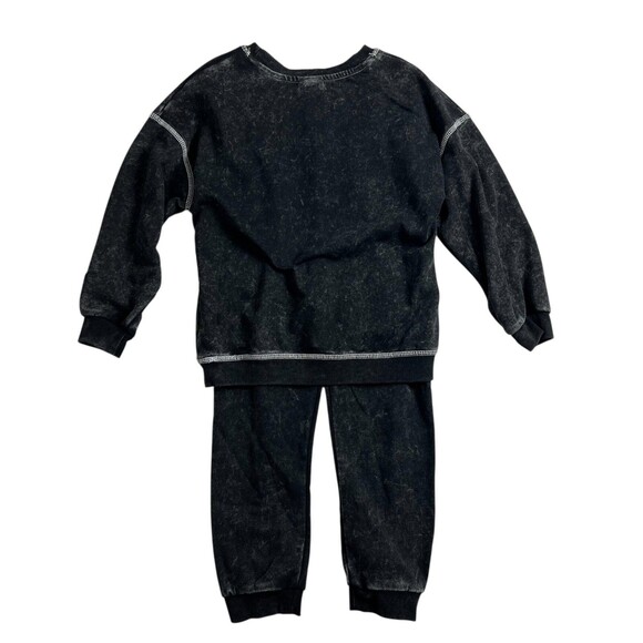 Rolling Stones Unisex Toddler Knit Joggers Set  5T  NWT  Black Graphic  Rocker - Picture 2 of 6